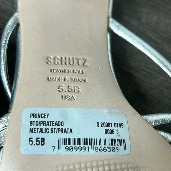 SCHUTZ  Shoes Womens Schutz
Princey Strappy Metallic Silver Size 5.5B - Picture 8 of 11